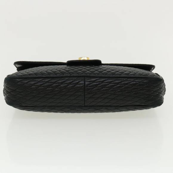 BALLY Chain Shoulder Bag Leather Black Auth am3668 - Picture 5 of 16